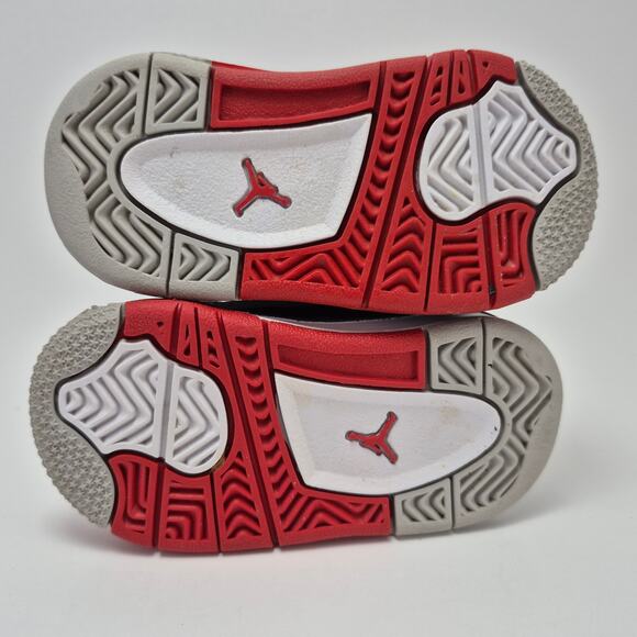 AIR JORDAN Retro 4 (TD) "Fire Red" Toddler Shoes Size 4C - Picture 6 of 10